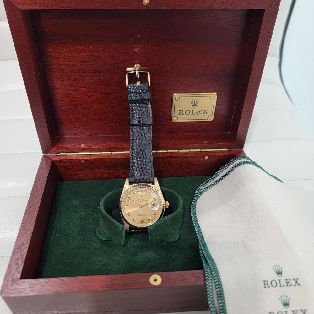 Rolex Day Date President 18038 Oro 18k Uomo Automatico Anni '70 Svizzero RA540 in vendita 9