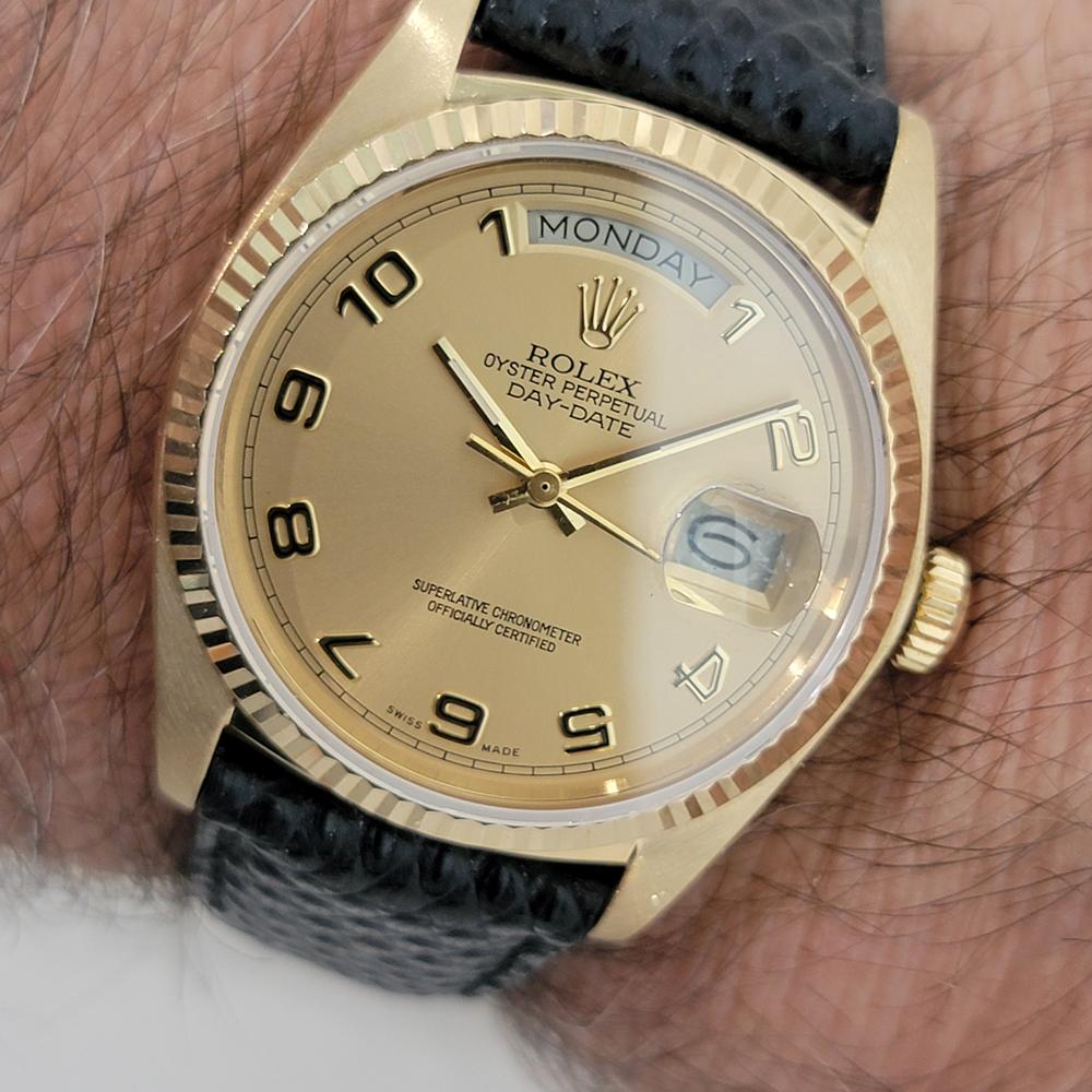 Rolex Day Date President 18038 Oro 18k Uomo Automatico Anni '70 Svizzero RA540 in vendita 12