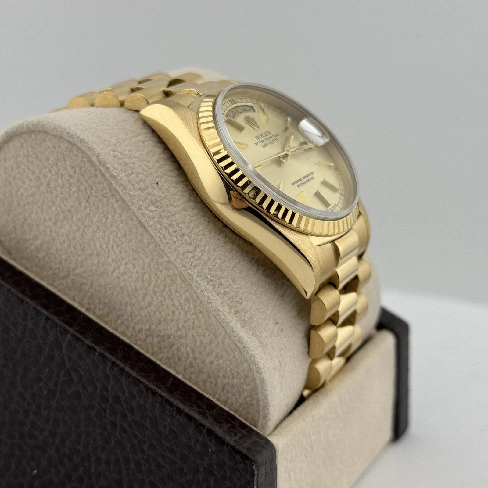 Rolex Day Date President 18038 36mm Cadran Champagne Or jaune 18K 1