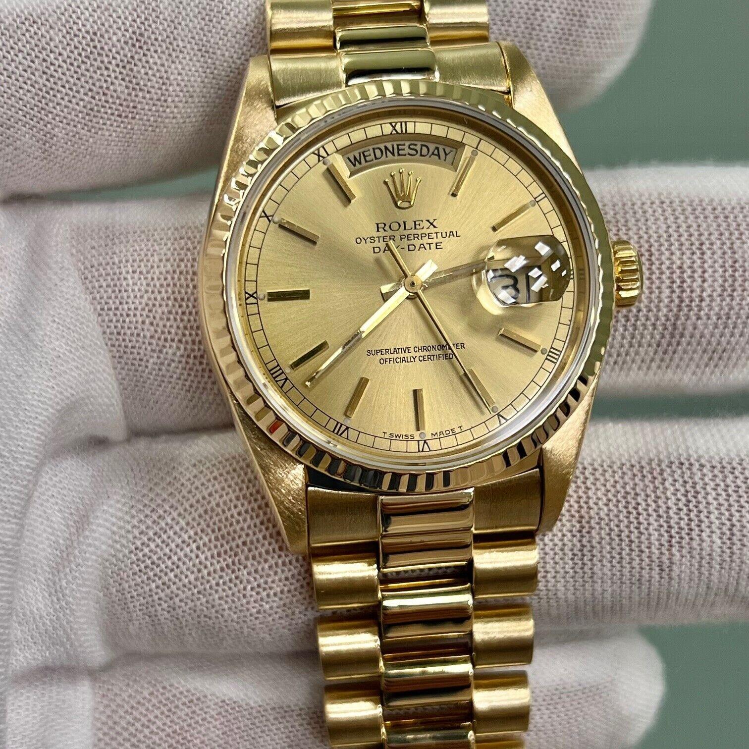 Rolex Day Date President 18038 Champagne Dial 18K Yellow Gold 36mm 2