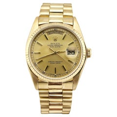 Rolex Day Date President 18038 Champagne Dial 18K Yellow Gold 36mm