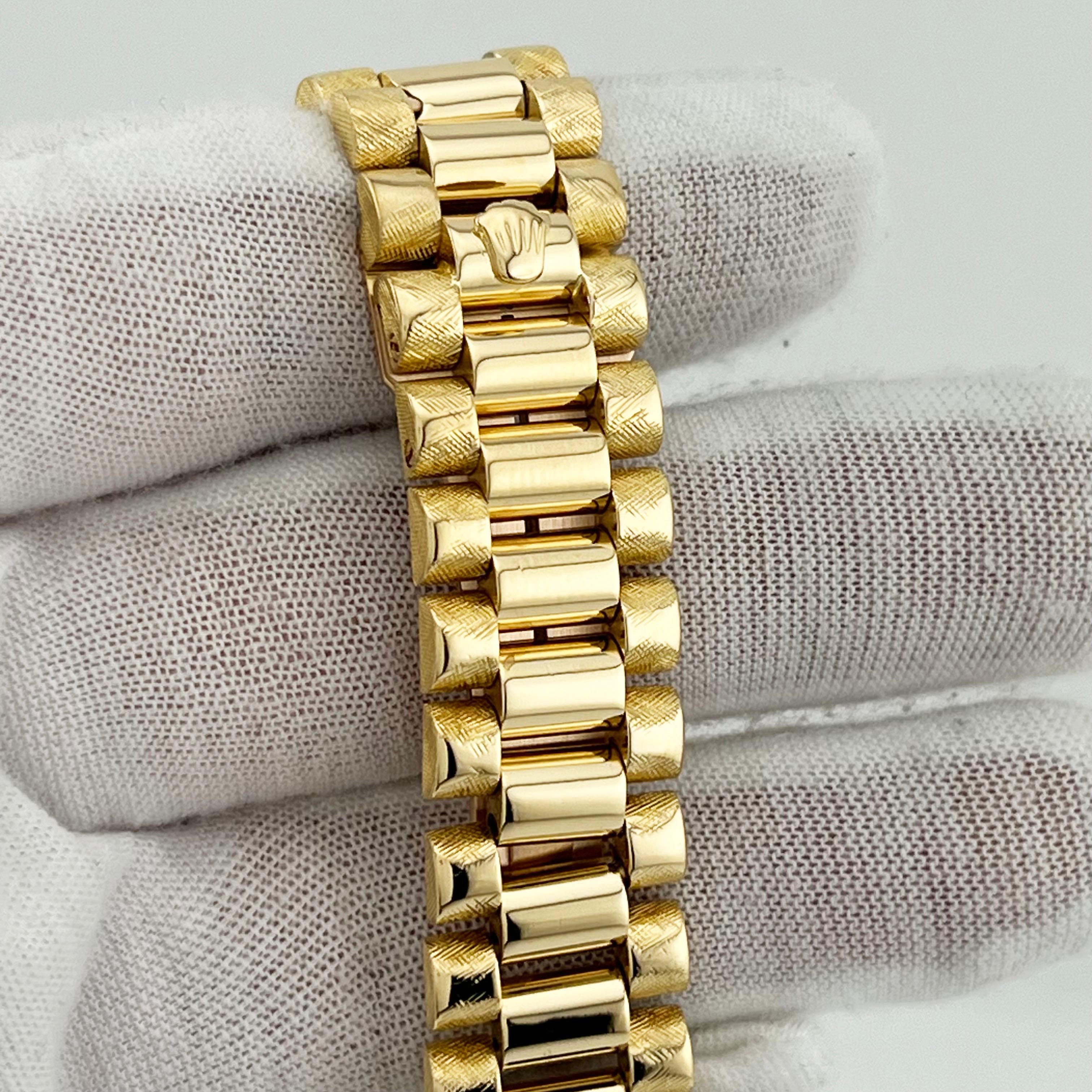 Rolex Day Date President 18038 Florentine 18K Yellow Gold Box Service Card For Sale 3