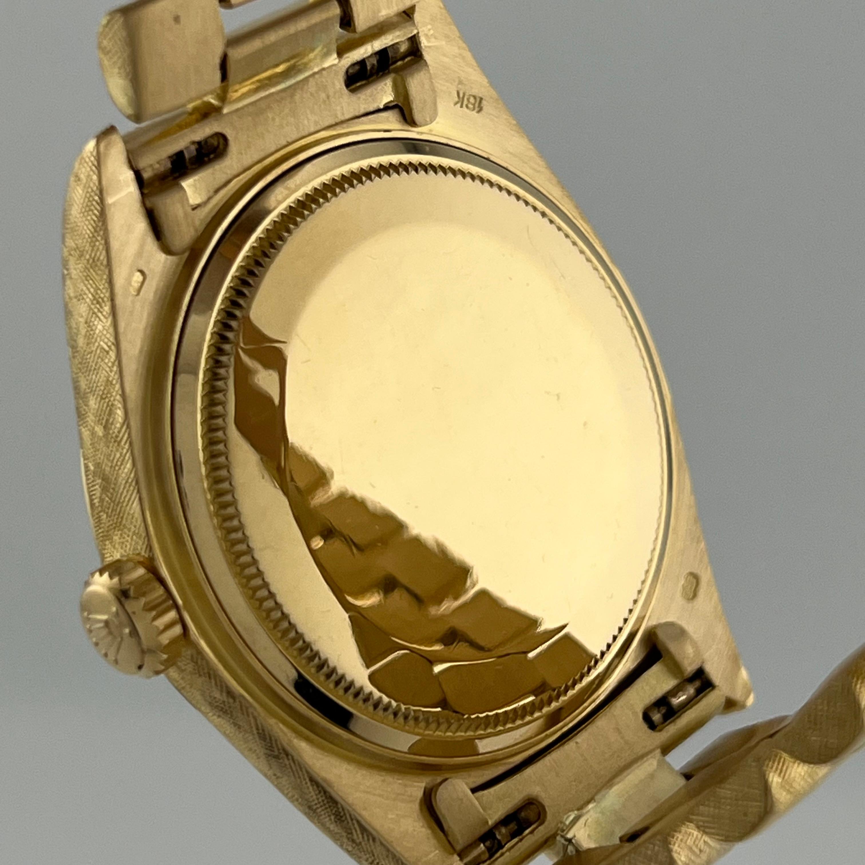 Rolex Day Date President 18038 Florentine 18K Yellow Gold Box Service Card For Sale 4