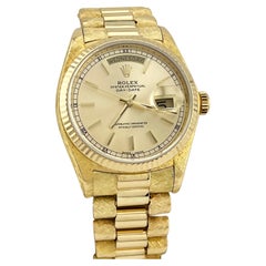 Rolex Day Date President 18038 Florentina Caja de oro amarillo de 18 quilates Tarjeta de servicio