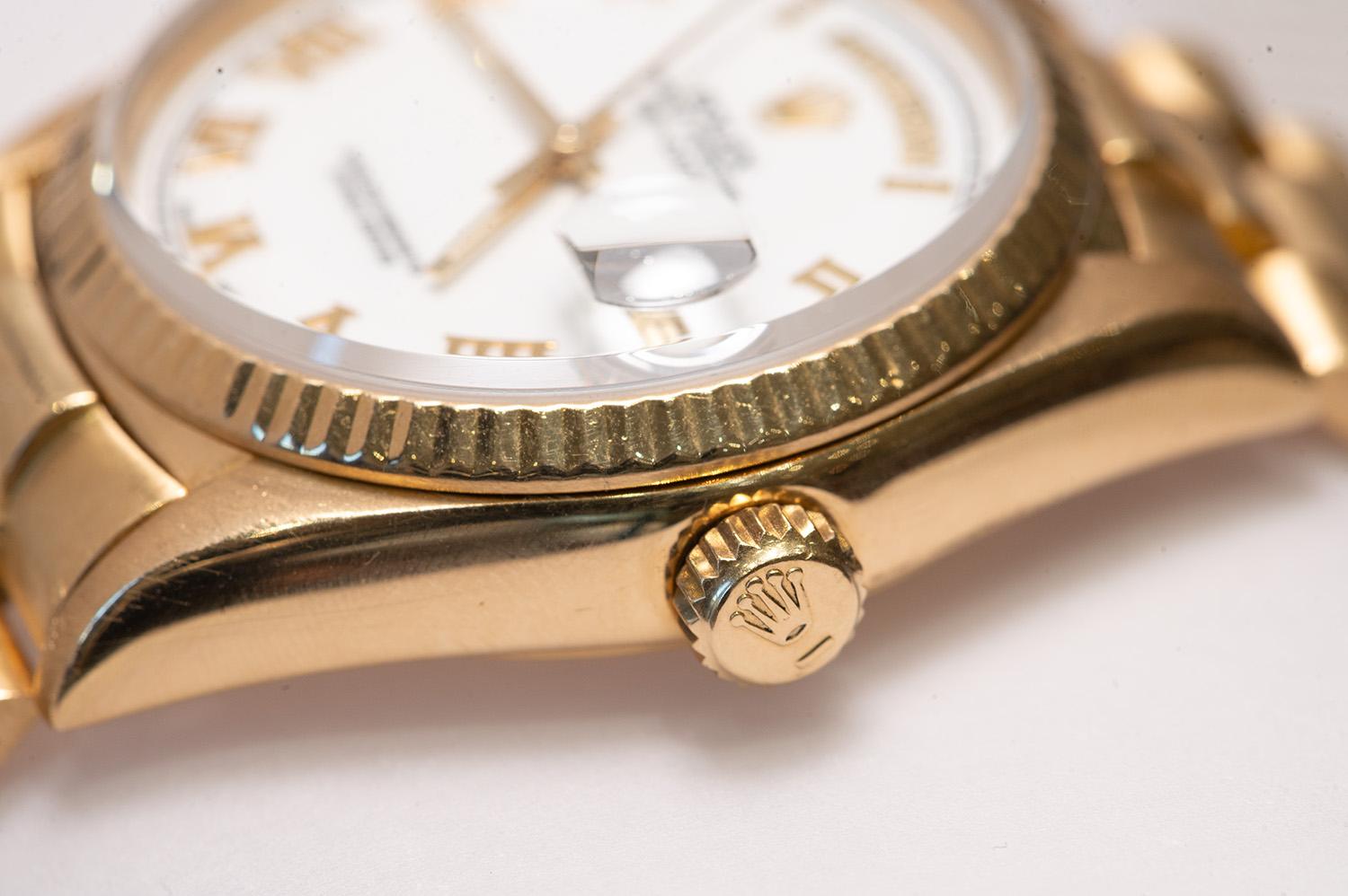da uomo o donna Rolex Day Date President 18038 quadrante bianco Rolex in vendita