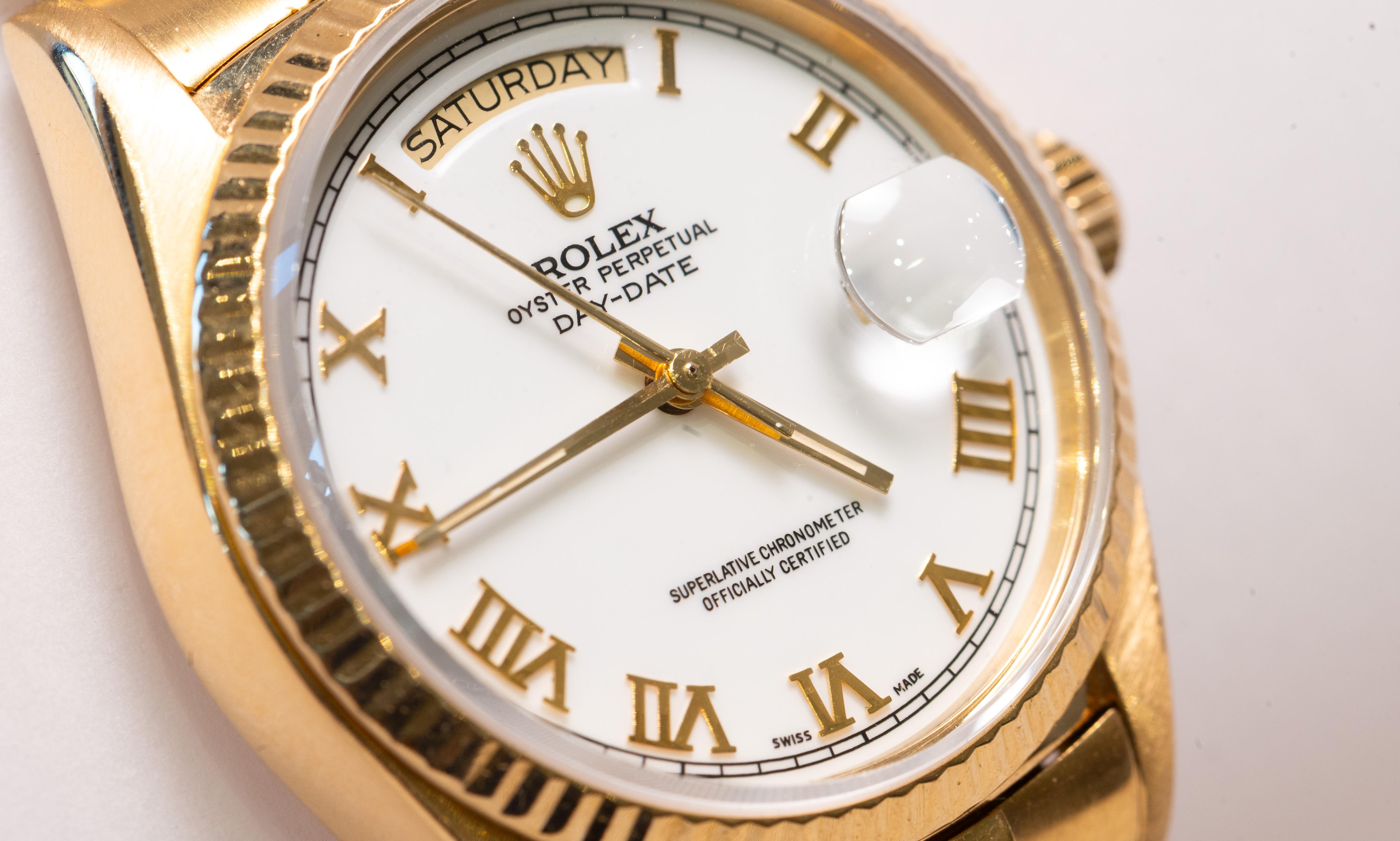 Rolex Day Date President 18038 quadrante bianco Rolex in vendita 3