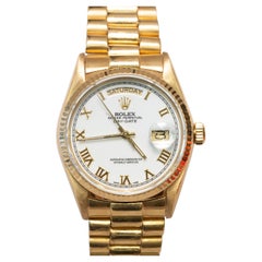 Rolex Day Date President 18038 White Roman Dial