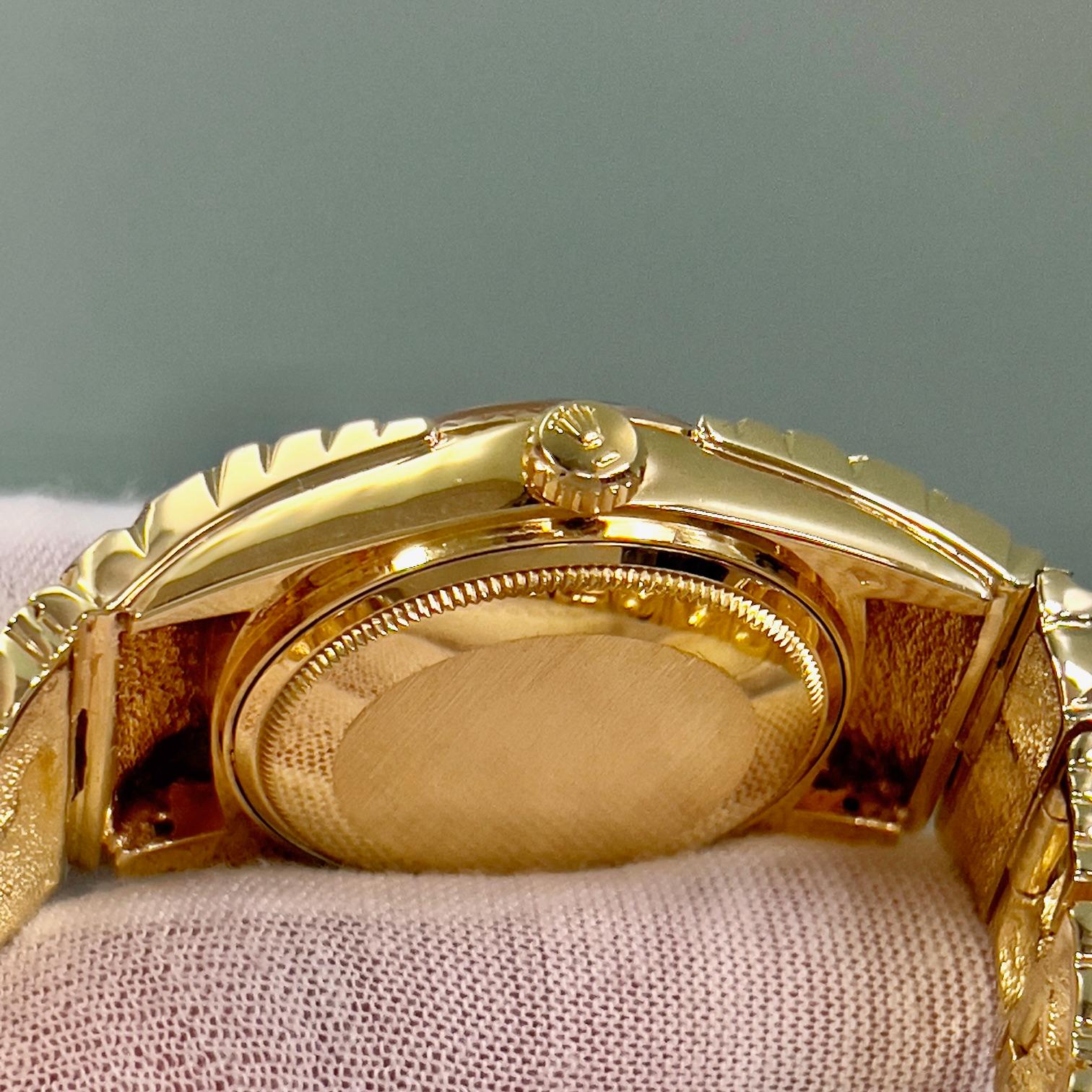 Rolex Day Date President 18038 Yellow Gold Nugget Band For Sale 2