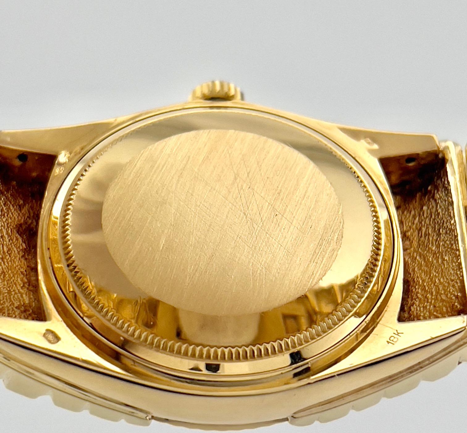 Rolex Day Date President 18038 Yellow Gold Nugget Band For Sale 3