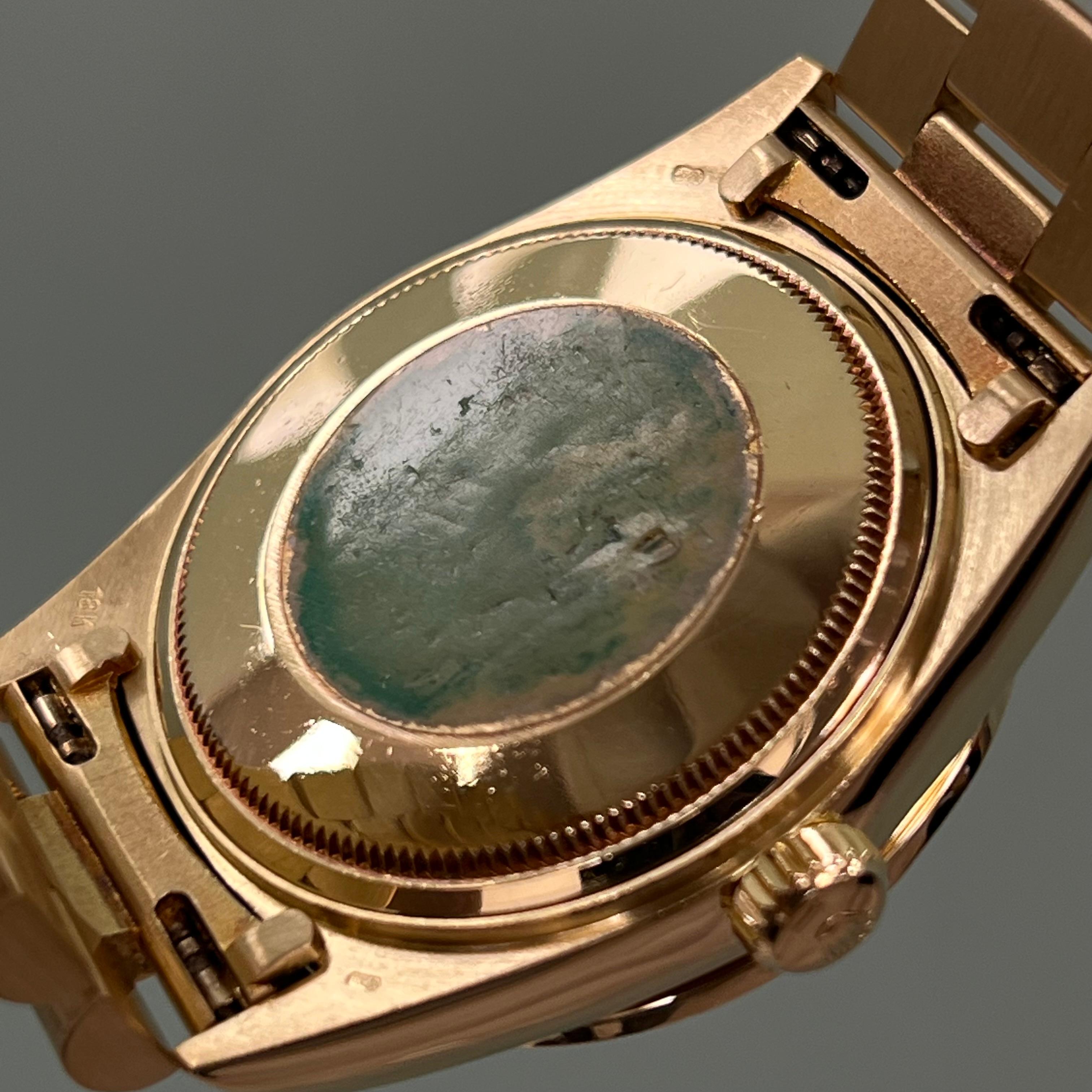 Rolex Day Date President 18138 Factory Diamond Dial Bezel & Lugs 18K Yellow Gold For Sale 3