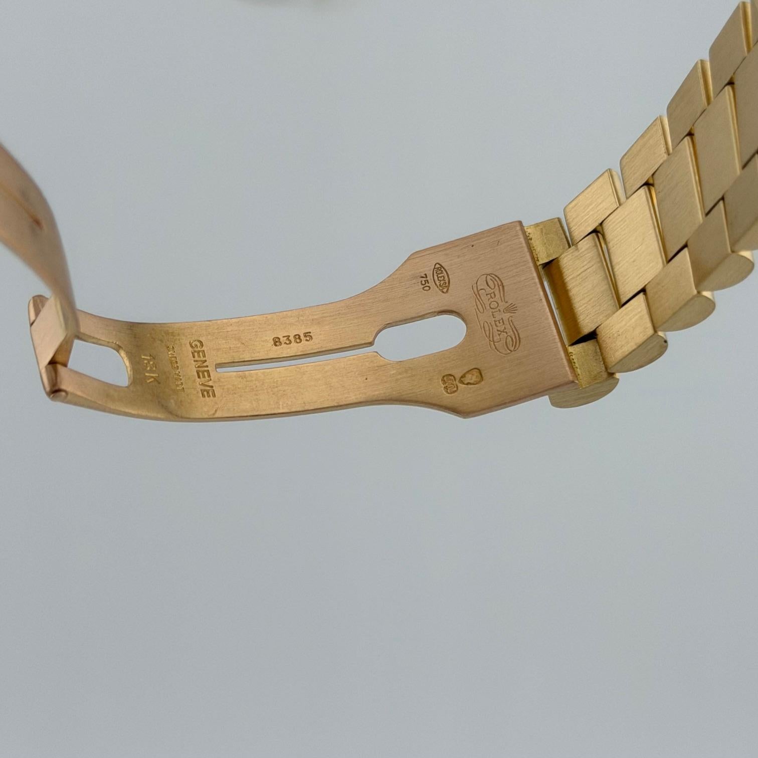 Rolex Day Date President 18238 36mm Champagne Tapestry Dial 18k Yellow Gold in vendita 6