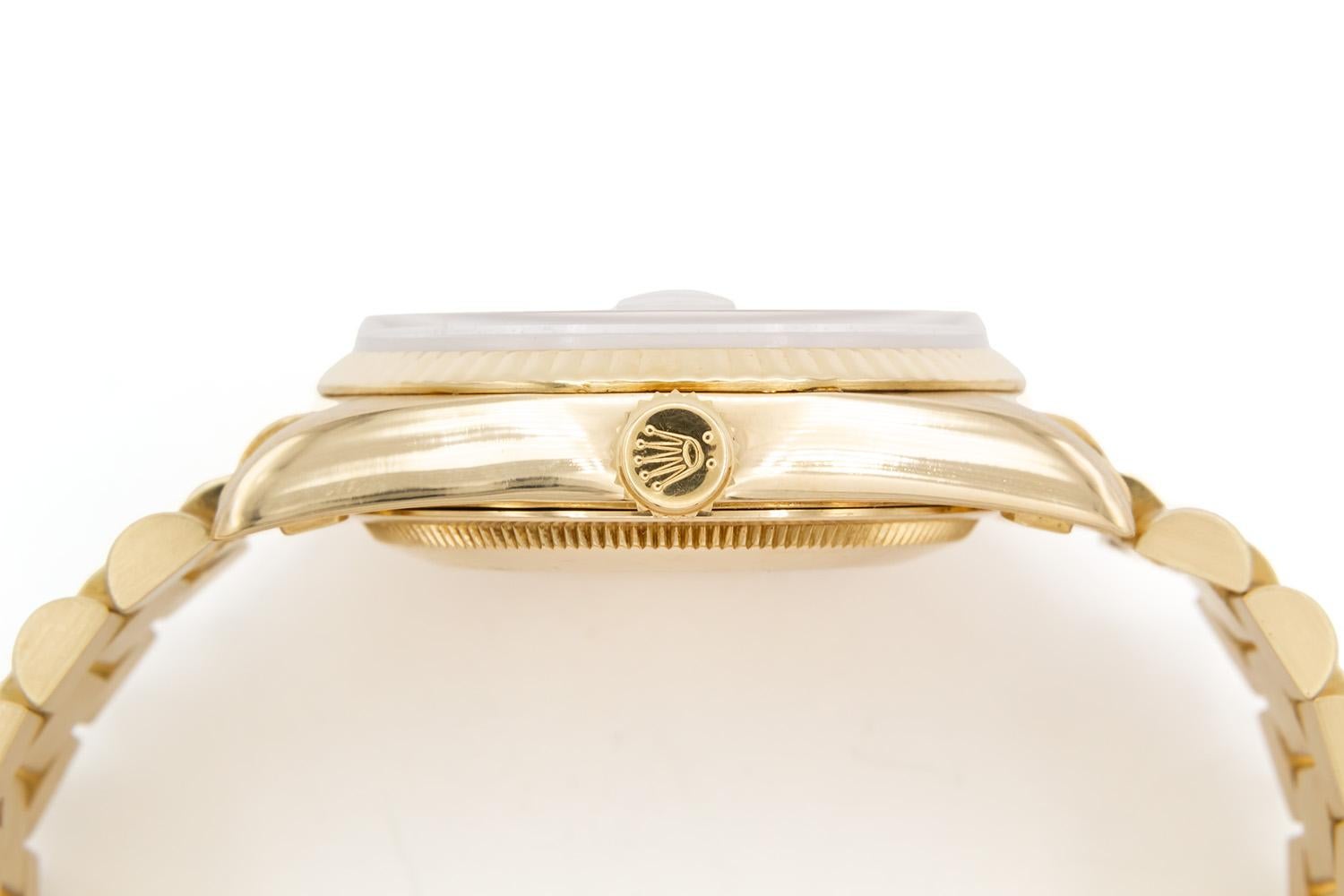 Rolex Day-Date President 18238 Double Quick 18k Gelbgold & Champagner Zifferblatt 36m im Angebot 2
