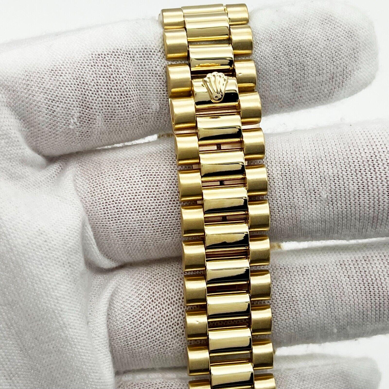 Rolex Day Date President 18238 Doppio quadrante con numeri romani Quickset Oro 18 carati in vendita 2