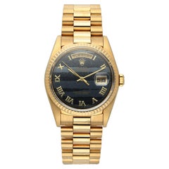 Rolex Day-Date President 18238 Ferrite Stone Dial Watch Box Papers