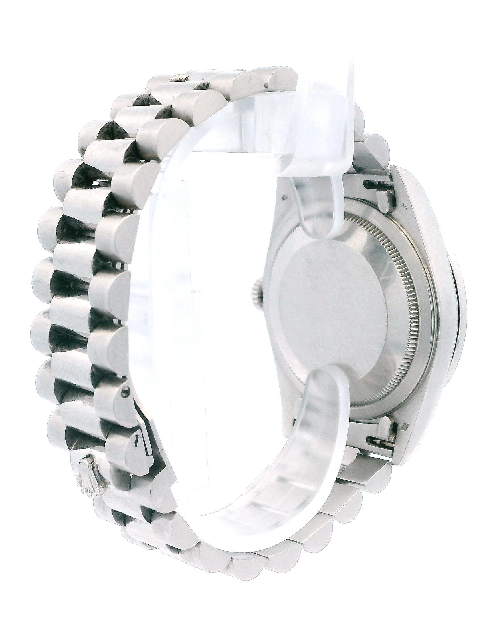 Rolex Day-Date President 18346 Montre en platine et diamants Unisexe en vente