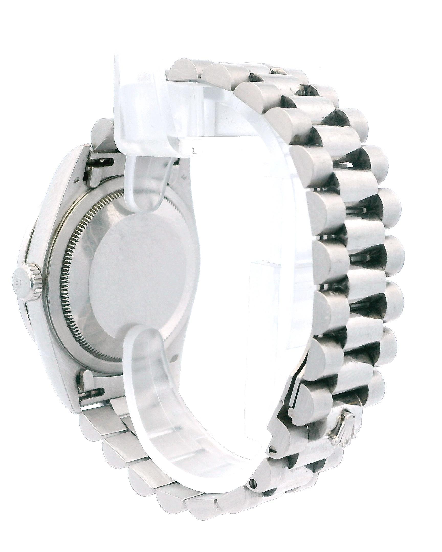 Rolex Day-Date President 18346 Montre en platine et diamants en vente 1