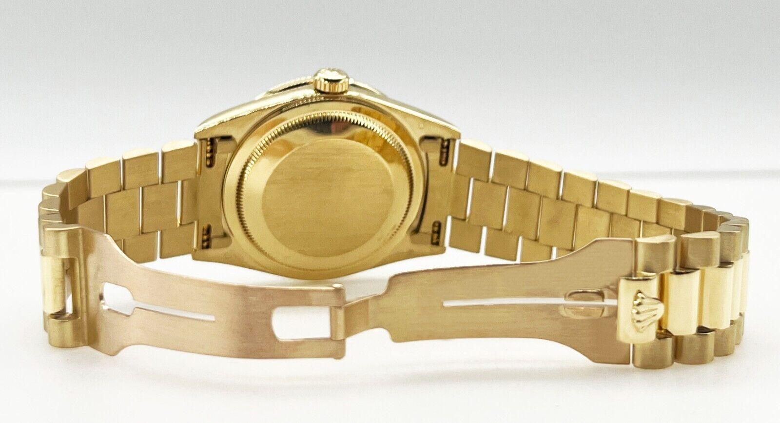Rolex Montre President 18348 champagne avec cadran en or jaune 18 carats et papier boîte en vente 1