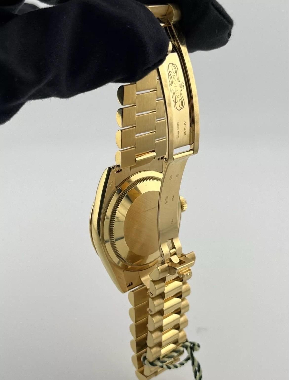 Rolex Day-Date President 18k Yellow Gold Sliver Dial Mens 36mm Watch '12+ 118238 For Sale 9