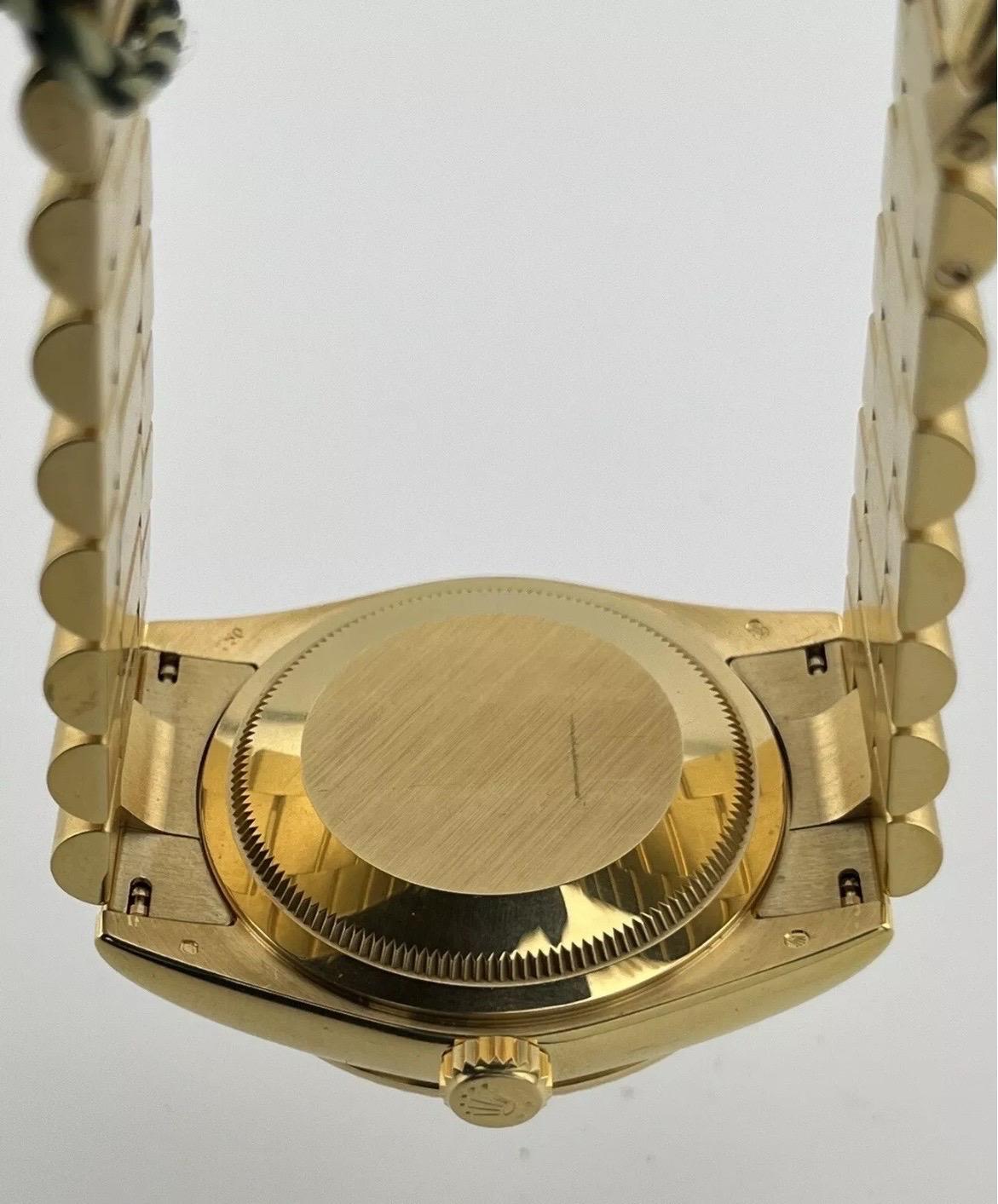 Rolex Day-Date President 18k Yellow Gold Sliver Dial Mens 36mm Watch '12+ 118238 For Sale 10