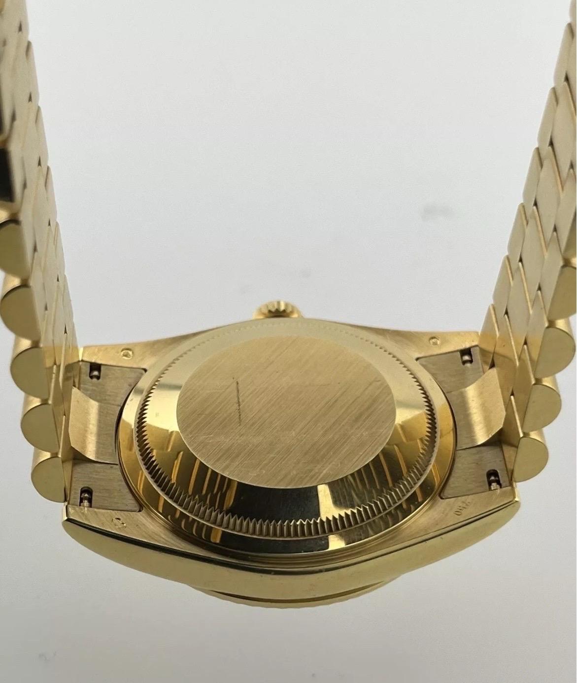 Rolex Day-Date President 18k Yellow Gold Sliver Dial Mens 36mm Watch '12+ 118238 For Sale 11