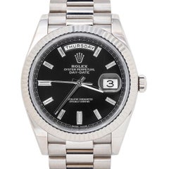 Rolex Day-Date President 228239 Factory Black Diamond Dial Men's Watch