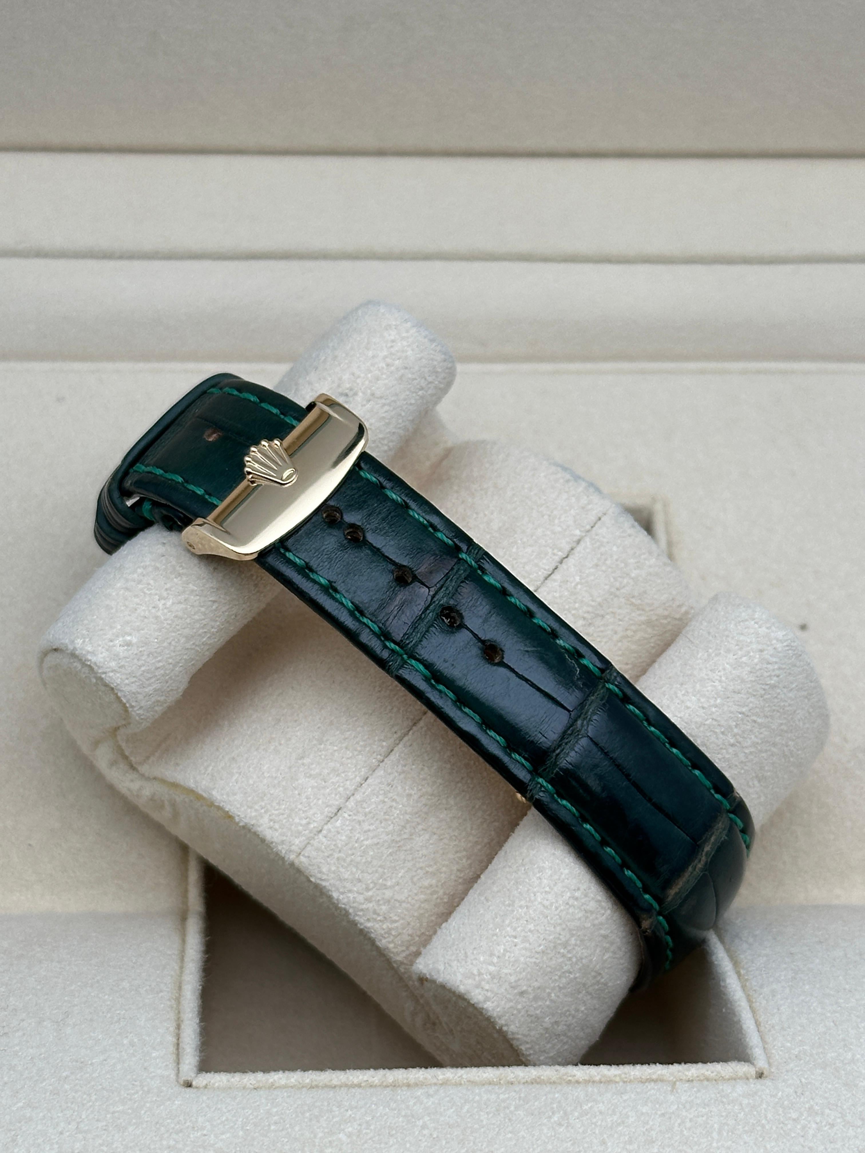 Rolex Day-Date President 36 18k Gelbgold Grünes Zifferblatt Luxusuhr 118138 im Angebot 5
