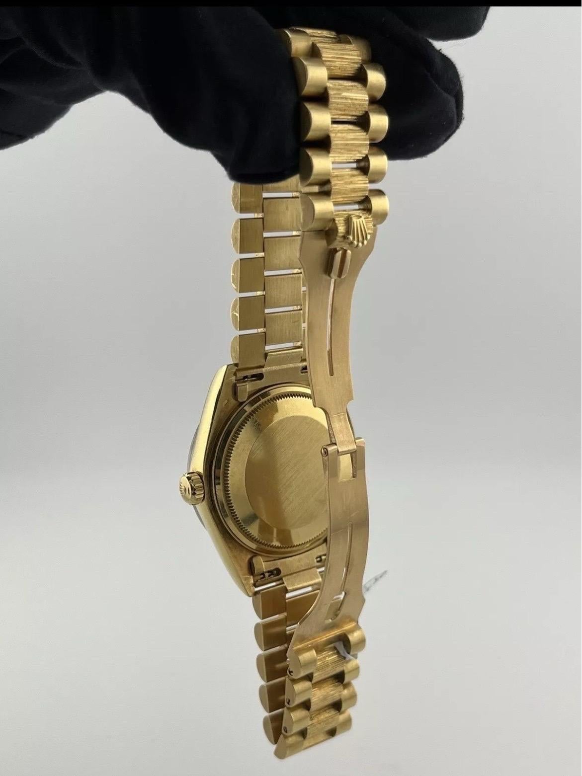 Reloj Rolex Day-Date President 36mm Oro Amarillo 18K Acabado Diamante 18078 en venta 7