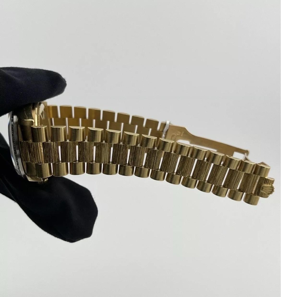 Reloj Rolex Day-Date President 36mm Oro Amarillo 18K Acabado Diamante 18078 en venta 9