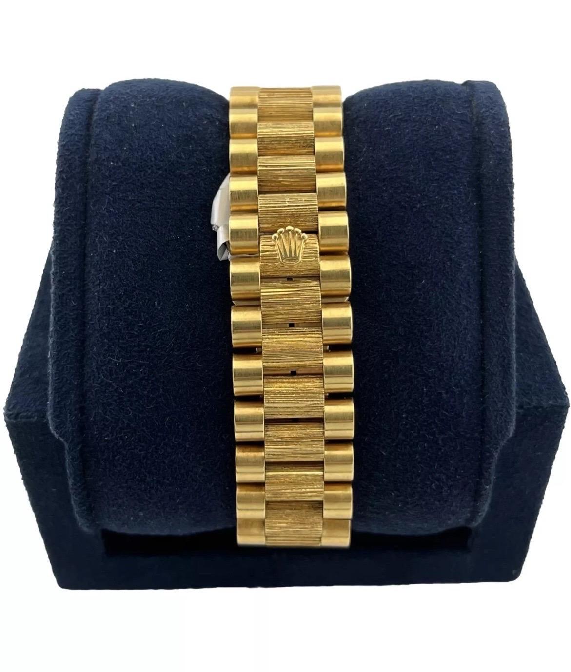 Reloj Rolex Day-Date President 36mm Oro Amarillo 18K Acabado Diamante 18078 en Bueno estado para la venta en Boca Raton, FL