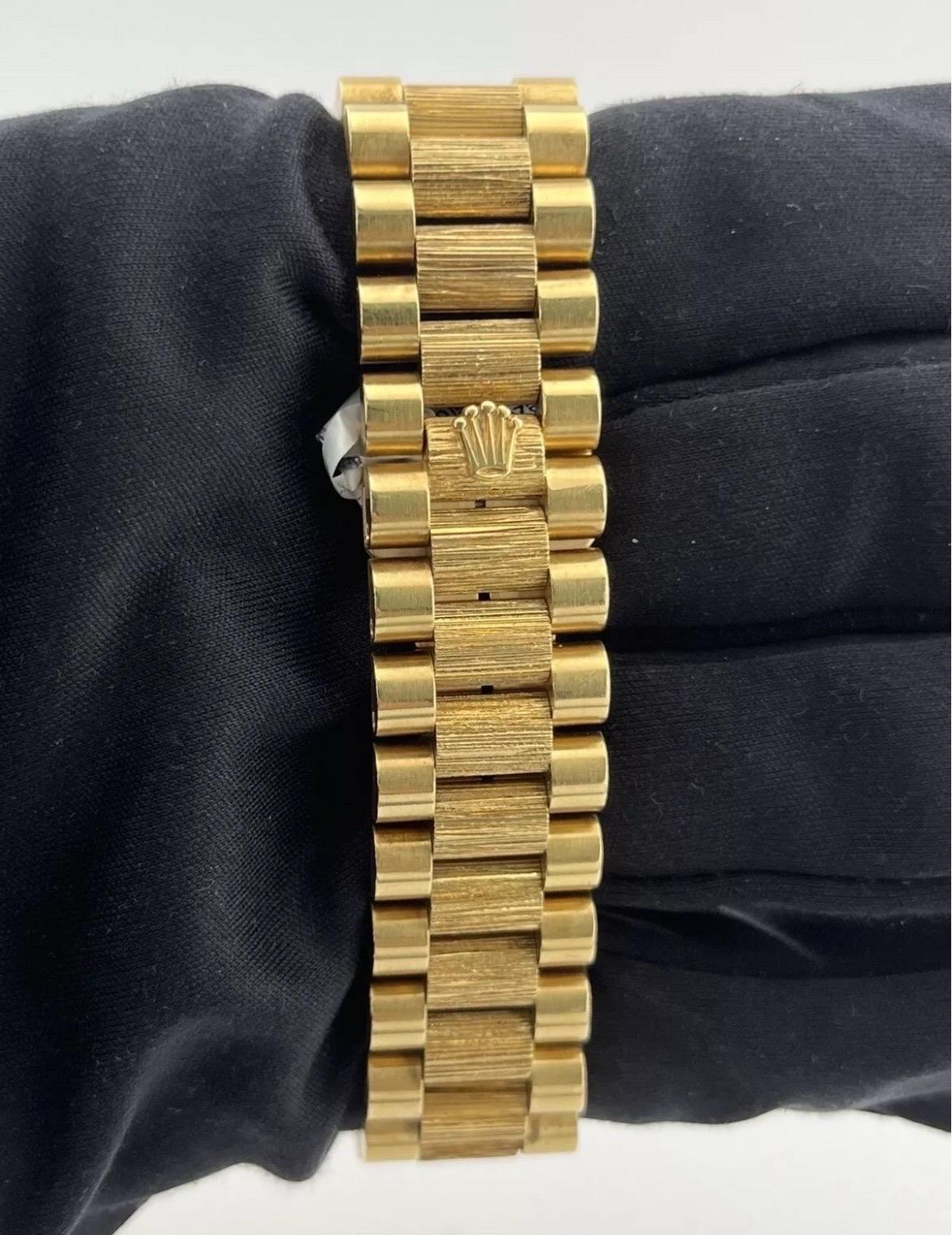 Reloj Rolex Day-Date President 36mm Oro Amarillo 18K Acabado Diamante 18078 en venta 4
