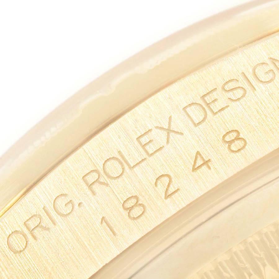 Rolex Day-Date President Yellow Gold Bark Finish Mens Watch 18248 3