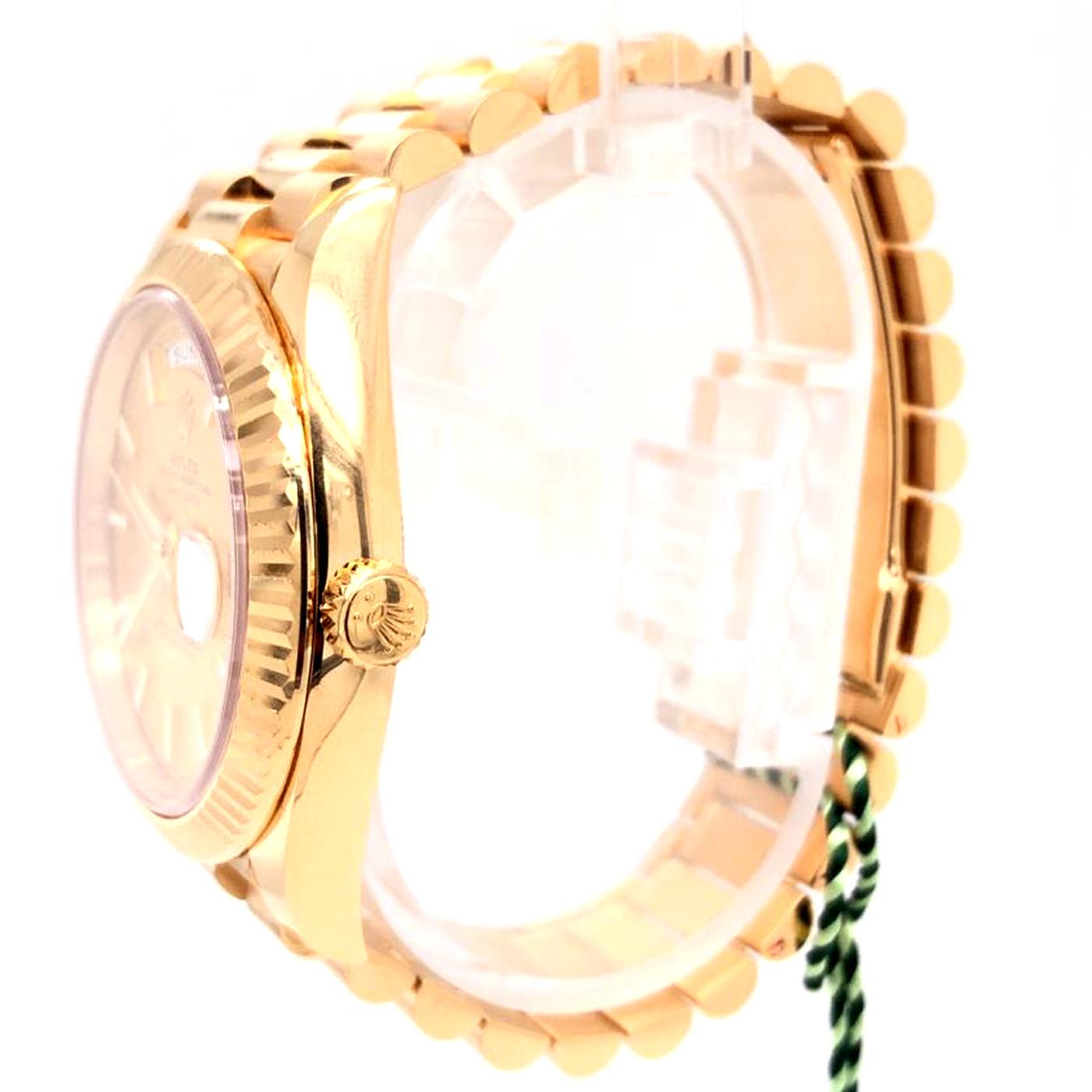 Rolex Day-Date President 18k Yellow Gold Champagne Men's Watch 228238 In New Condition In Aventura, FL