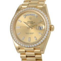 Rolex Day-Date President Diamond Bezel Watch 228348RBR