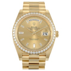 Rolex Day-Date President Diamond Bezel Watch 228348RBR