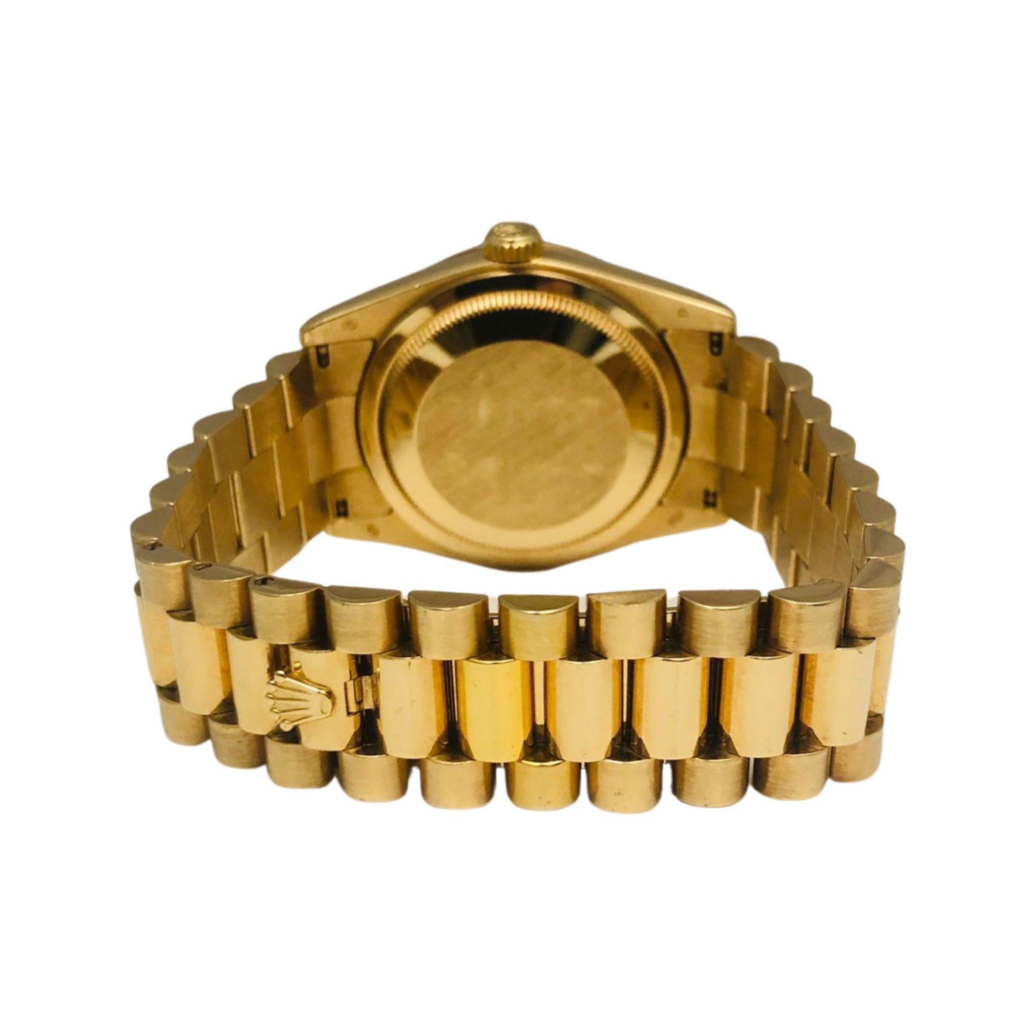 Rolex Day-Date President Band Diamant-Zifferblatt 18k Gelbgold Ref. 118238 für Damen oder Herren