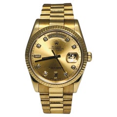 Rolex Day-Date President Band Diamond Dial 18k Yellow Gold Ref. 118238