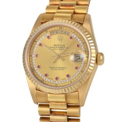 Rolex Day-Date President Diamond and Ruby Watch 18238