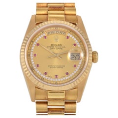 Rolex Day-Date President Diamond and Ruby Watch 18238