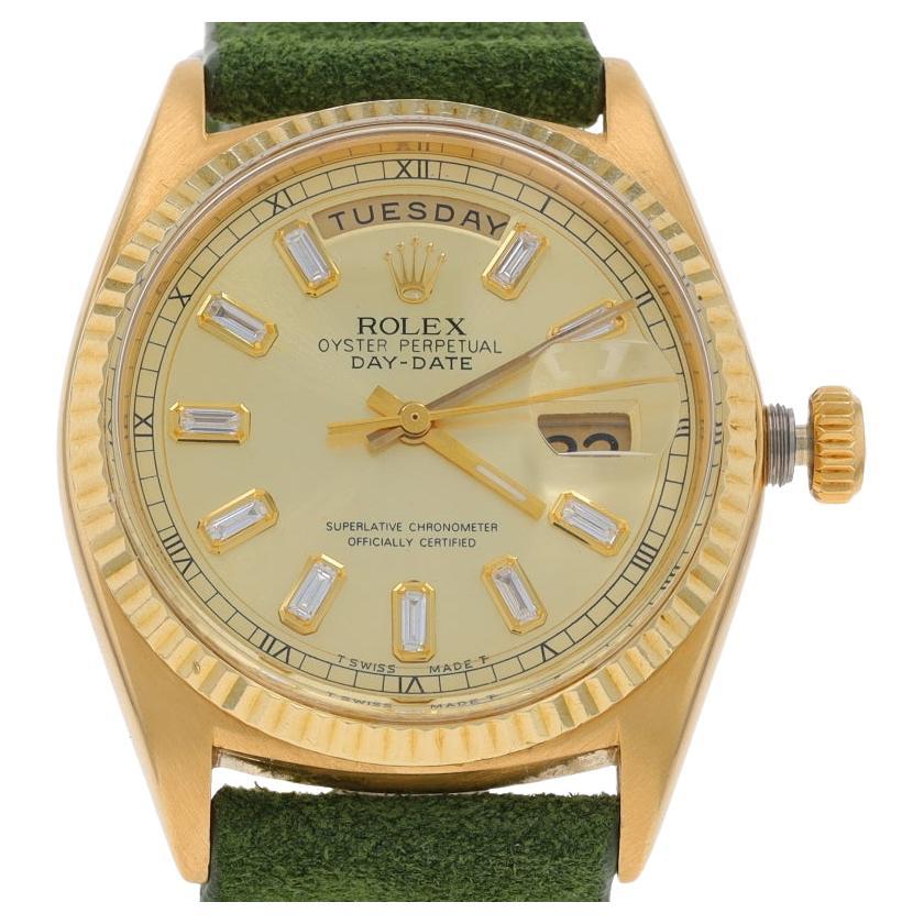 Rolex Day-Date President Diamond Men's Watch 1803 Yellow Gold 18k Auto 1Yr Wnty