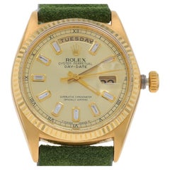 Rolex Day-Date President Diamond Men's Watch 1803 Yellow Gold 18k Auto 1Yr Wnty