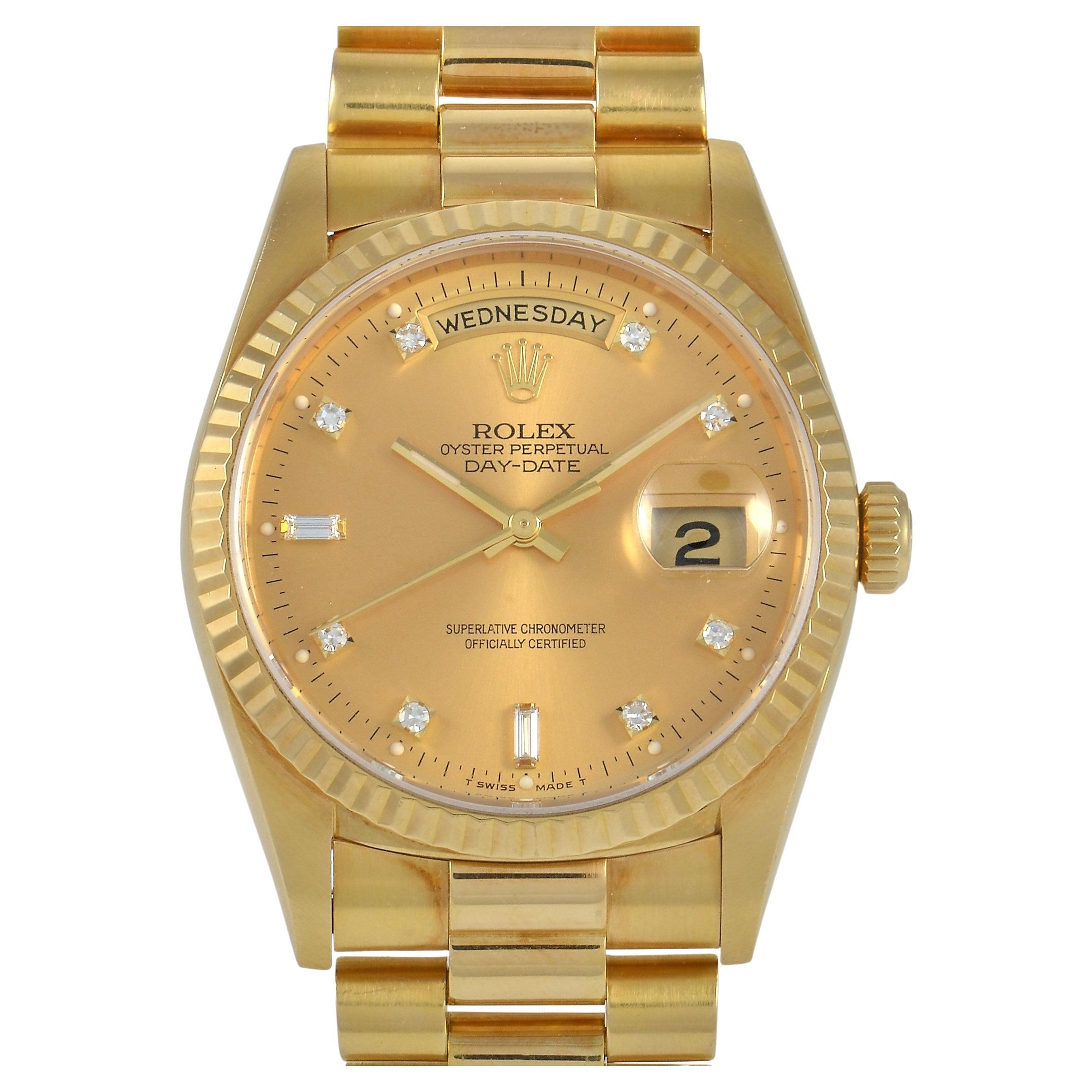 Rolex Day-Date President Diamond Watch 18238A