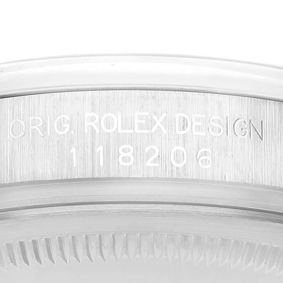 Rolex Day-Date President Platinum Ice Blue Diamond Dial Watch 118206 Box Papers 3