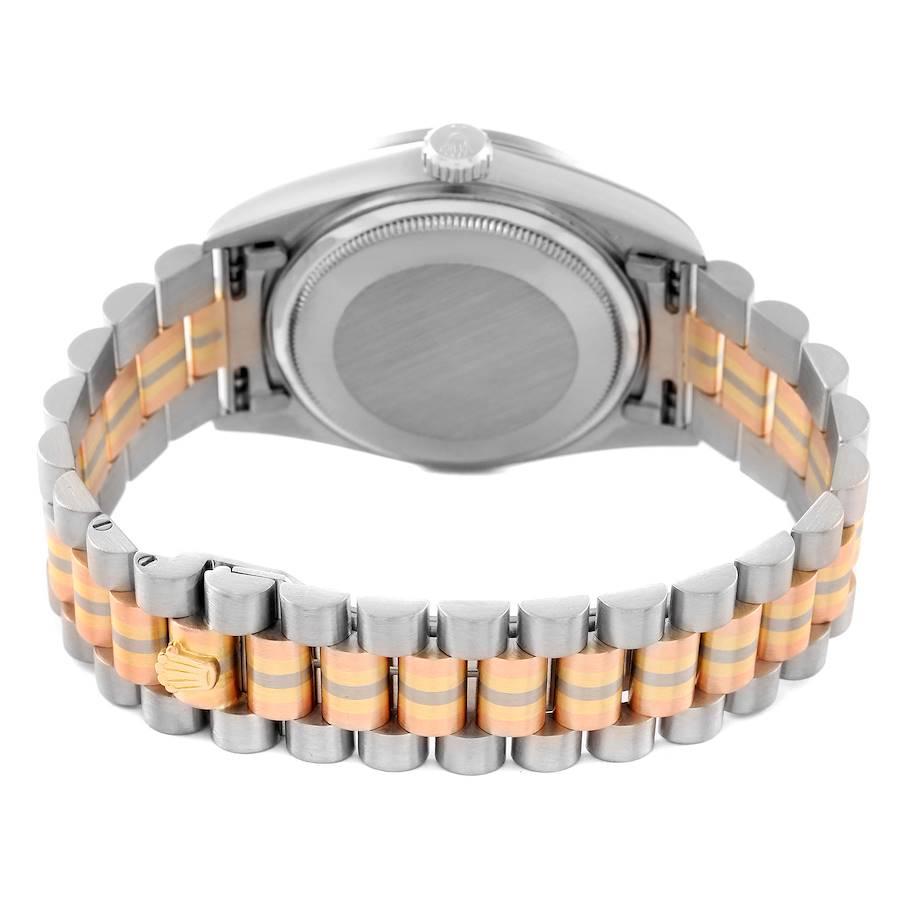 Rolex Day-Date President Tridor White Rose Yellow Gold Diamond Mens Watch 18139 For Sale 1