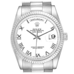 Rolex Day Date President White Gold White Dial Mens Watch 118239