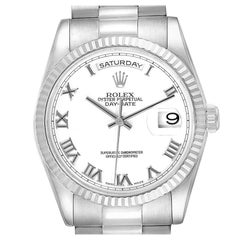 Rolex Day Date President White Gold White Dial Mens Watch 118239