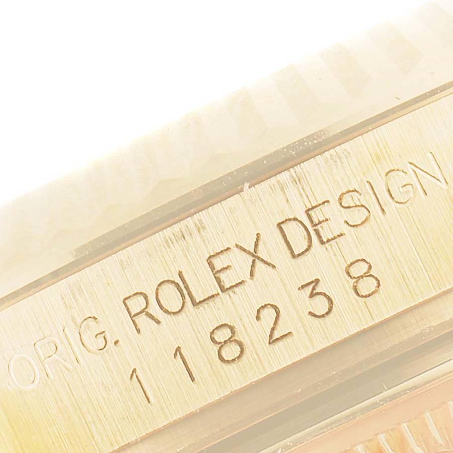 Rolex Day-Date President Gelbgold Jahrestag-Diamant-Zifferblatt Herrenuhr 118238 im Angebot 3