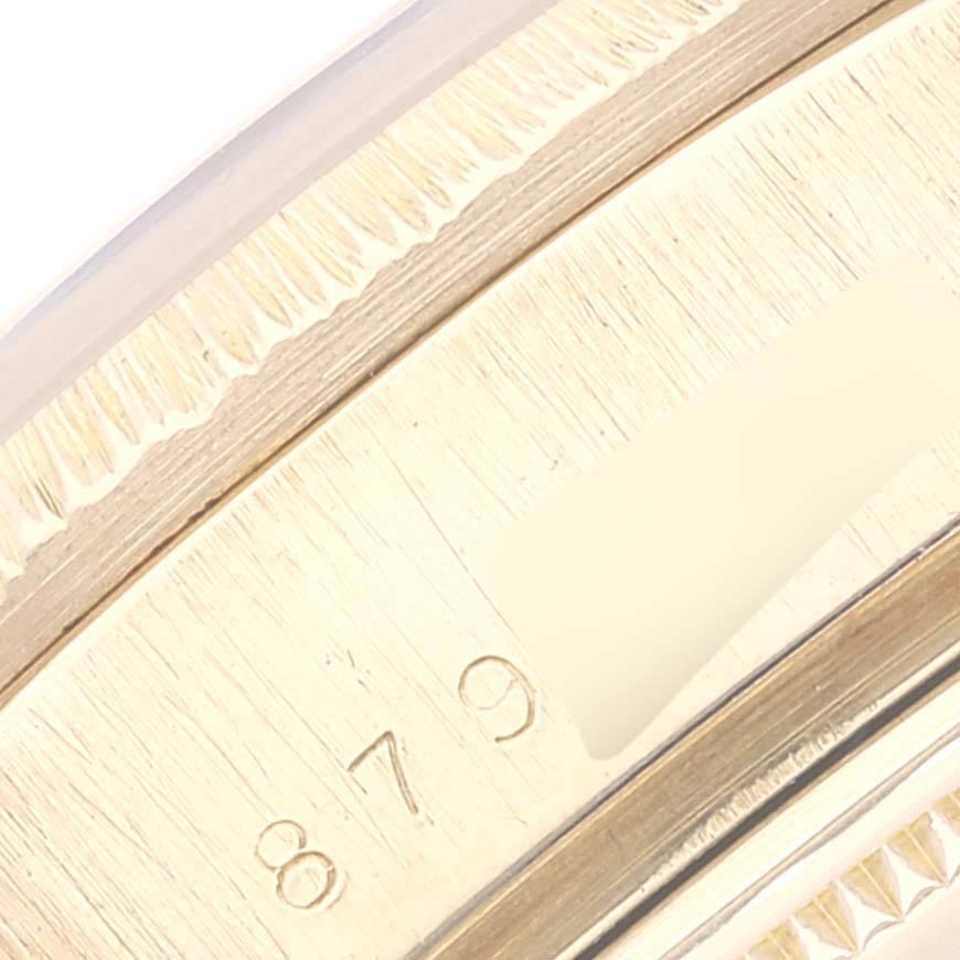 Rolex Day-Date President Gelbgold Blaues Zifferblatt Bark Finish Herrenuhr 18078 im Angebot 4