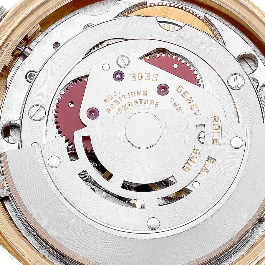 Rolex Day-Date President Gelbgold Blaues Zifferblatt Bark Finish Herrenuhr 18078 im Angebot 5