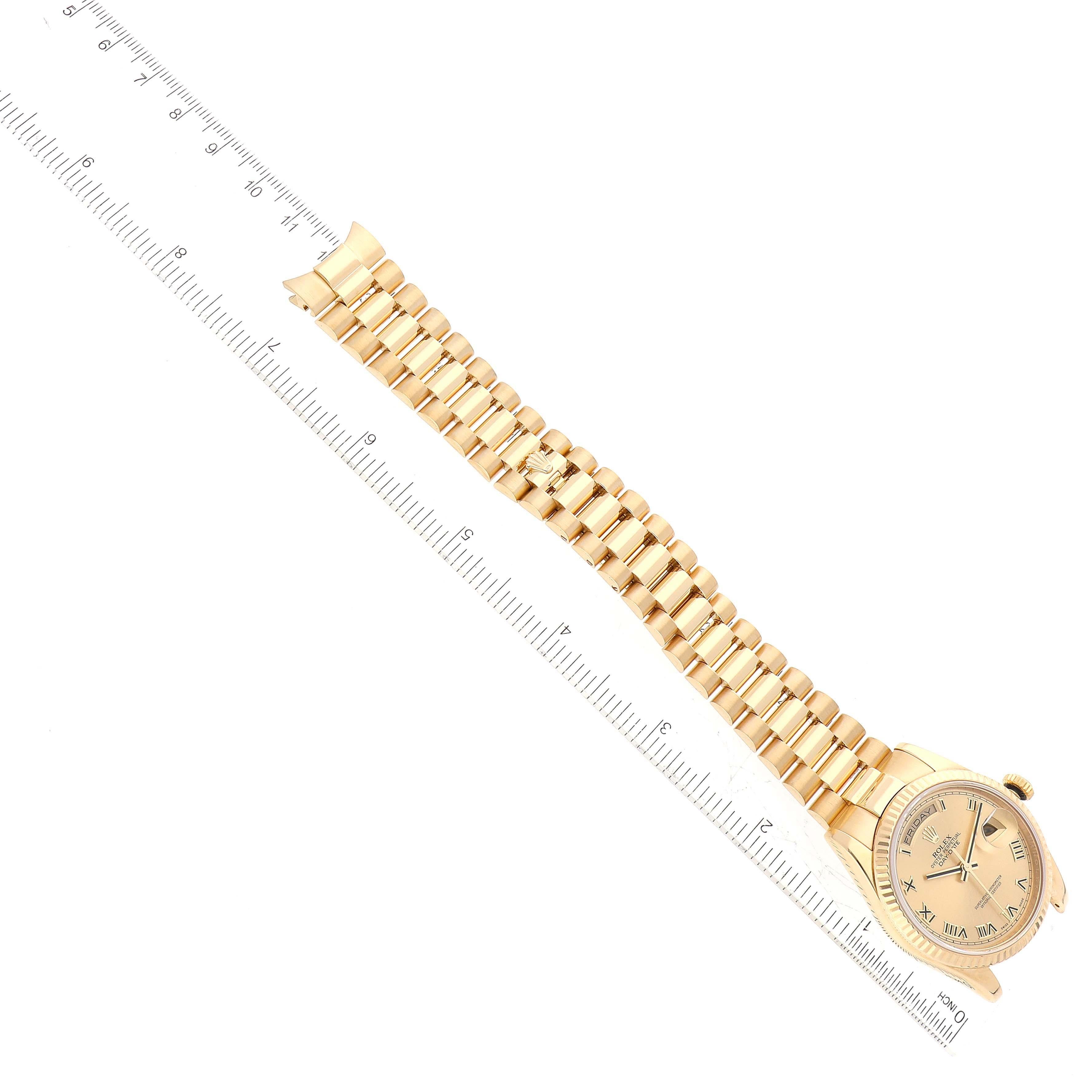 Rolex Day Date President Yellow Gold Champagne Dial Mens Watch 118238 6