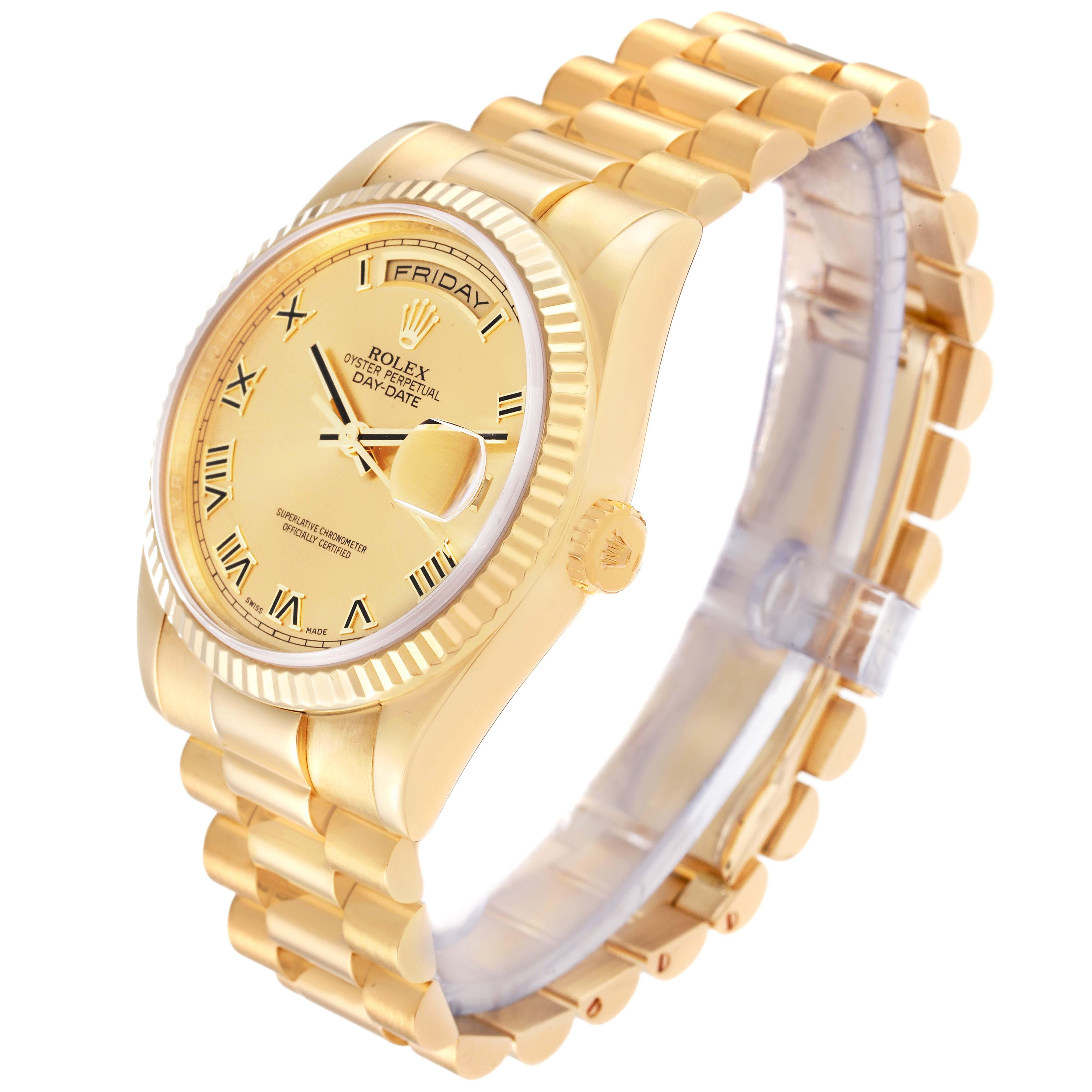 Men's Rolex Day Date President Yellow Gold Champagne Dial Mens Watch 118238